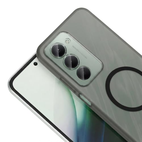 Image of DIZORO Matte Case for Redmi 15 Compatible with MagSafe, Camera Lens Full Protection, Shockproof Translucent Frosted TPU Soft Phone Cover, Anti-Fingerprint (Sky)