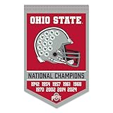 Ohio State Buckeyes 9 Time College Football National Championship Banner
