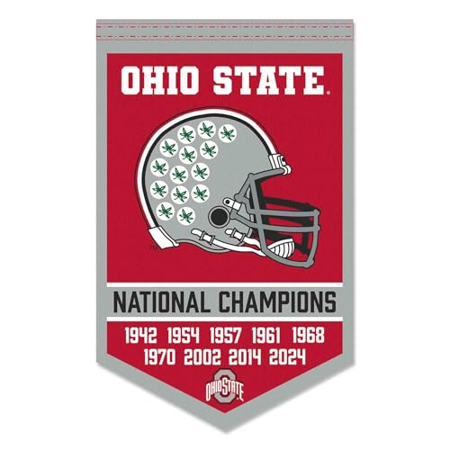 Ohio State Buckeyes 9 Time College Football National Championship Banner