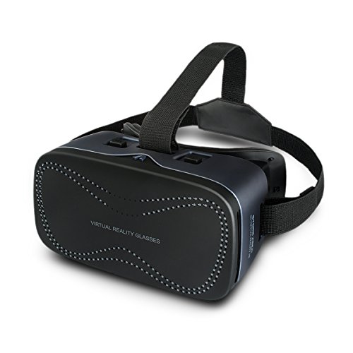 VR Headset, Virtual Reality Headset VR Goggles with Anti Blue Film Lightweight 3D VR Glasses for 3D Videos Movies Games for iPhone/Samsung/Google Smartphone (Black)