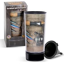 Fishing Rod by Spit Bud - The Ultimate Spittoon for Chew - Portable Dip & Snuff Cup with Lid, Pop Tab, Spill-Proof Funnel, Can Cutter & Holder - Fit in Cup Holders - Holds 8oz - Made in USA