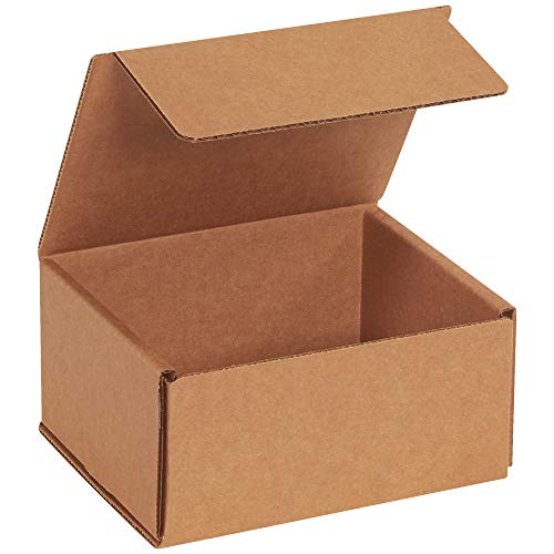 BOX USA BM653K Corrugated Mailers, 6" x 5" x 3", Kraft