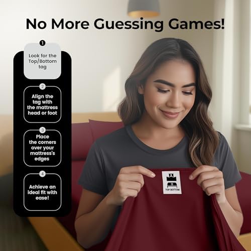 Utopia Bedding King Fitted Sheet - Bottom Sheet - Deep Pocket - Soft Microfiber -Shrinkage and Fade Resistant-Easy Care -1 Fitted Sheet Only (Red Burgundy)