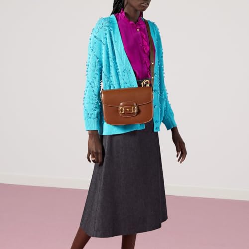 Bolso de hombro para mujer con cierre y correa cruzada miniatura 4