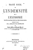  Traité Usuel de l\'indemnité Due à l\'exproprié pour Cause d\'utilité Publique