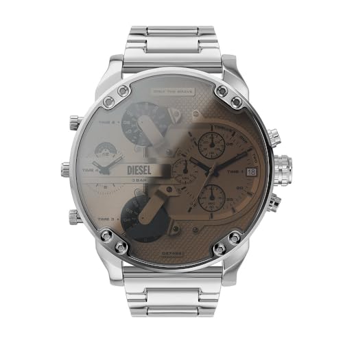 Diesel Montre Mr. Daddy 2.0 chronographe, en Acier Inoxydable, pour Homme, DZ7482