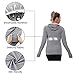 AMZSPORT Damen Laufjacke Sportjacke Langarm Trainingsjacke Sweatjacke mit Tasche Für Yoga Fitness Grau L
