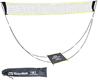KIKILIVE Portable Badminton Net Set with Stand Carry Bag, Folding Volleyball Tennis Net