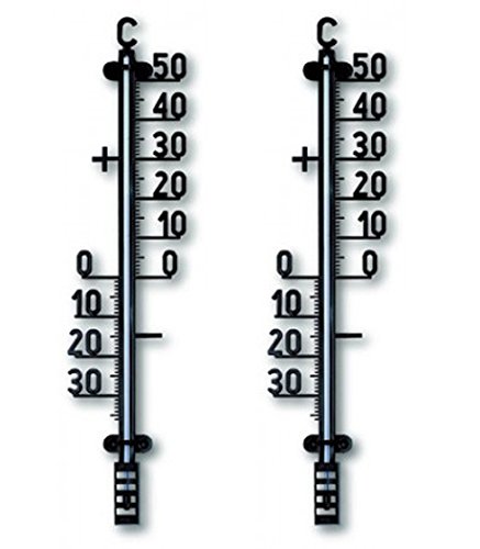 Preisvergleich Produktbild Außenthermometer, Kunststoff, schwarz, 42 cm
