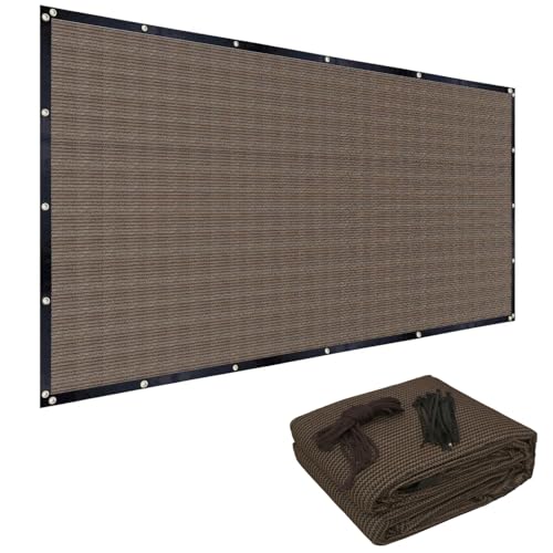 FAIR WIND Shade Cloth 90% Sun Shade Fabric Privacy Screen Shade Cover Patio Canopy with Grommets Shade Net for Garden Outdoor Pergola 8 x 10 FT - Mocha
