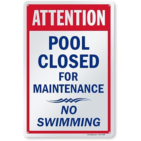 SmartSign Pool Closed Maintenance Sign Cover