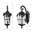 BRUTIRZI 17" Black Roman Outdoor Wall Light:Waterproof Anti-Rust Exterior Lantern with Ripple Glass for Porch,Garage,House