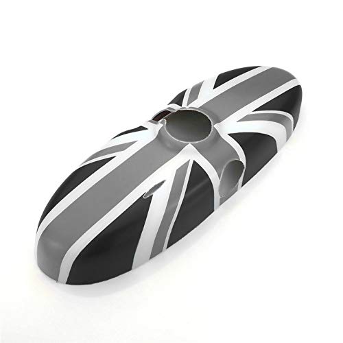 mini countryman mirror - ABS Plastic Inside Interior Rearview Mirror Cover Caps Trim for Mini Cooper JCW ONE S R55 Clubman R56 HatchBack R57 Covertible R60 Countryman R61 Paceman 2007~2013 (Union Jack Gray&Black)