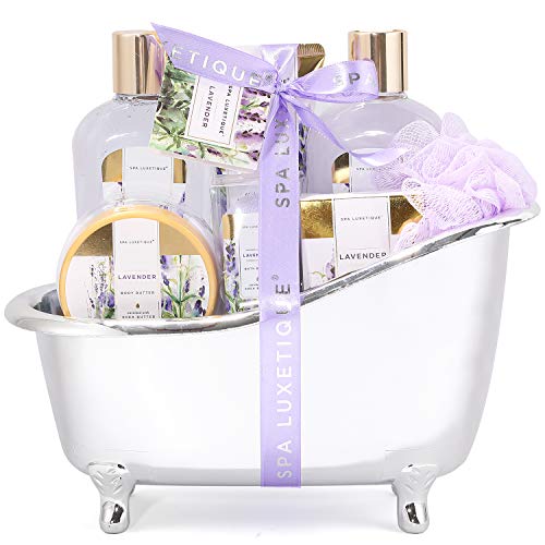 SPA LUXETIQUE Set de Regalo de Baño para Mujer - 8pcs Set de Bienestar con Fragancia de Lavanda para Mujer, Regalo de Cumpleaños Set de Belleza con Baño Deco, Regalos de Navidad, Regalos de Año Nuevo