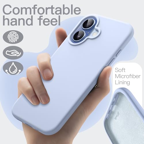 Image of JETech Liquid Silicone Case for iPhone 17 6.3-Inch, Silky Soft Touch Full-Body Protection, Anti-Scratch Shockproof Phone Cover with Microfiber Lining (Blue)