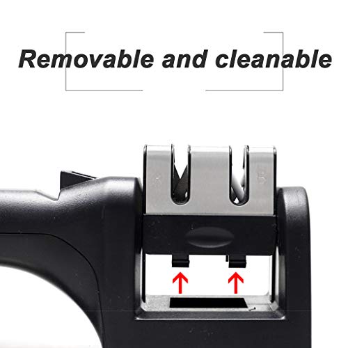 Manuelle Messerschärfer, 3 Stufen Messerschleifer Profi-Küchenmesserschärfer Haushaltsmesser Formen Und Schärfen – Bild 7