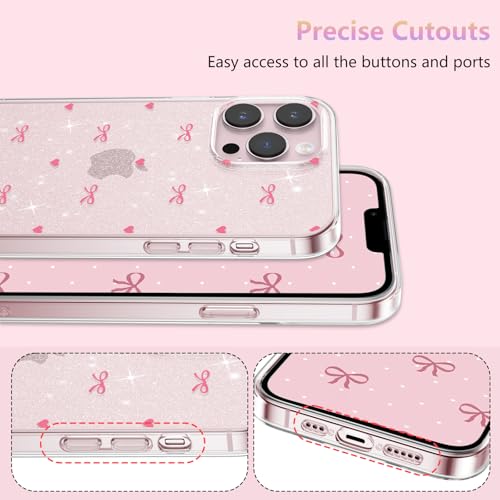 Coque paillettes iPhone 14 Pro Max rose antichoc souple