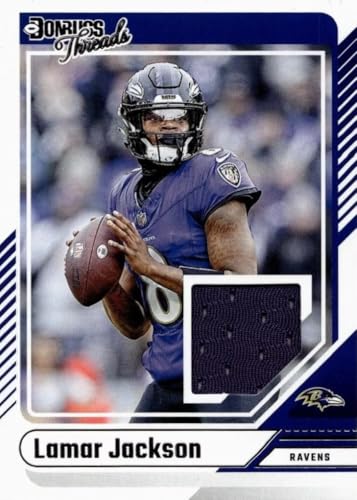 Lamar Jackson 2024 Panini Donruss Threads Series Mint Insert Card...