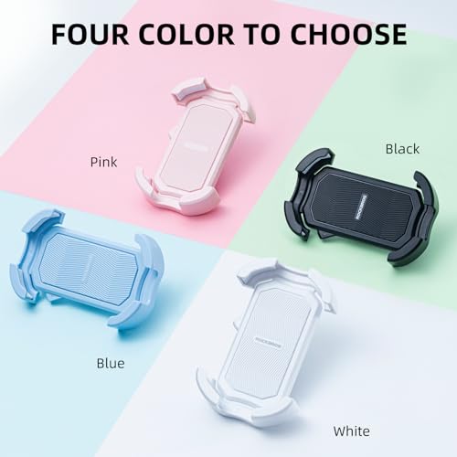 Image of ROCKBROS Bike Phone Holder - Motorcycle & Scooter Mount, Adjustable, Shockproof, Security Lock, 4.7'-6.8' Phones