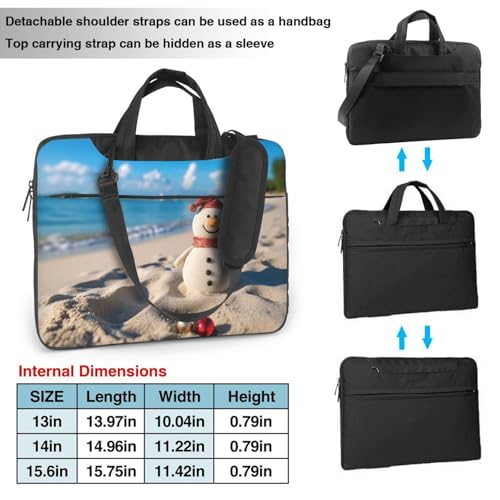Bolsa Snowman Beach para laptop unisex miniatura 4