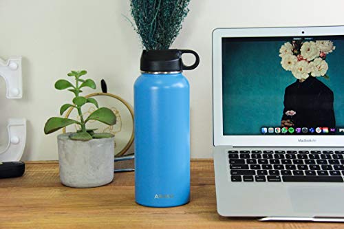 ARIMO Garrafa Térmica 950 ml Frio 24h / Quente 12h Insulada a Vácuo Parede Dupla Esportes Academia E