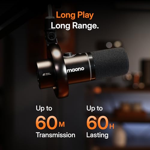 Image of MAONO PD200W Hybrid Wireless Podcast Equipment Bundle for 2, Dynamic XLR USB Microphone Kit with 2 Boom Arm, Software, Noise Cancellation, for Co-hosted Podcast, Vocal Recording, Content Creation