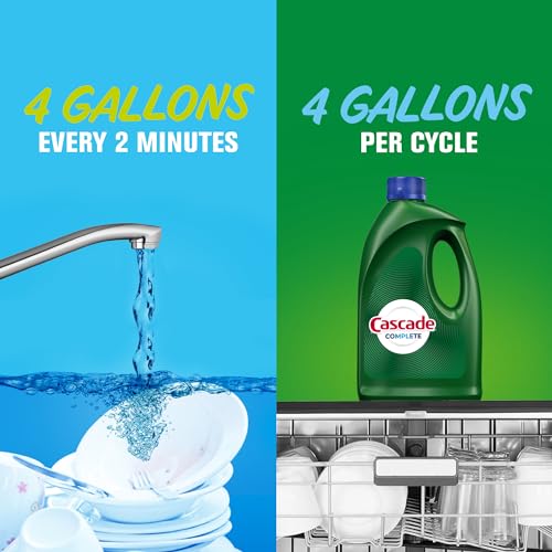 Image of Cascade Complete Dishwasher Detergent Liquid Gel, Fresh Scent, 75 oz