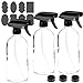3 Pack 16oz Glass Spray Bottle Empty Clear Glass Spray Bottles Set Refillable Container for Essential Oils, Cleaning Products or Aromatherapy
