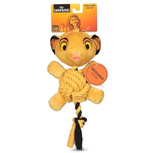Disney for Pets Simba Knotenseil Quietscher Hundespielzeug, 22,9 cm