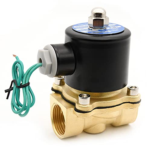 3 4  Brass Electric Solenoid Valve,  110V Air Valve Normally Colsed for Water Air Gas Fuel Oil 2W-200-20