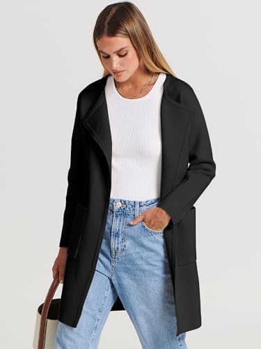 Image of ANRABESS Womens Cardigan Sweater Open Front Knit Long Coatigan Dressy Casual Jacket Coat 2026 Fall Outfits Classy Clothes