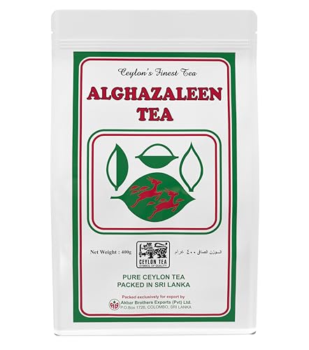 Alghazaleen Pure Ceylon Black Tea, Loose Leaf, 400 g Pouch