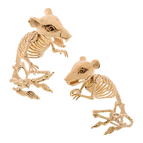 Halloween Haunters Set of 2 Scary Over-Sized Skeleton Rats Prop Decorations - 10