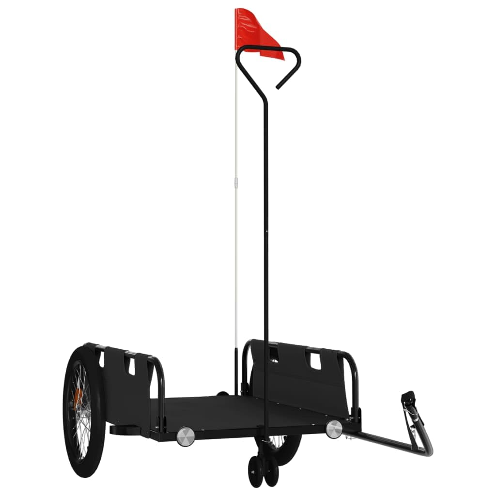 Genérico Remolque para Bicicletas Hierro y Tela Oxford Negro,Deportes,Actividades al Aire Libre,Ciclismo,Accesorios para Bicicletas,Remolques para Bicicletas,94199
