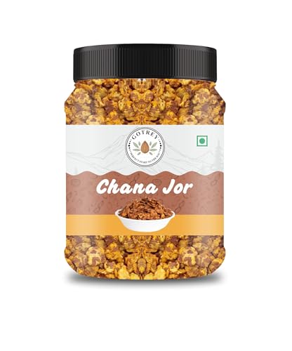 Roasted Chana Jor Garam Healthy Snack for Kids & Adults | Crispy Channa Namkeen, High Protein, Gluten Free | Vegan Jain Snack with Sea Salt & Hing | 250gm
