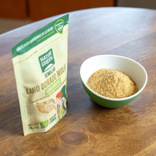 Miniatura 5 de Naturgreen Semillas De Lino Dorado Molido Bio 150g Alto En Fibra Y Proteína Fuente De Omega-3 Sin Azúcares Añadidos Superalimento Vegano Ideal Para Smoothies Y Yogures