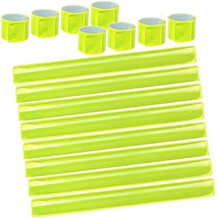 O-Kinee Reflector Strips, 16PCS Reflective Slap Armbands, Hi Vis Reflective slap bands for Runners, Safety Strap Reflective Bands, Luminous Strips for Cyclists Joggers Children