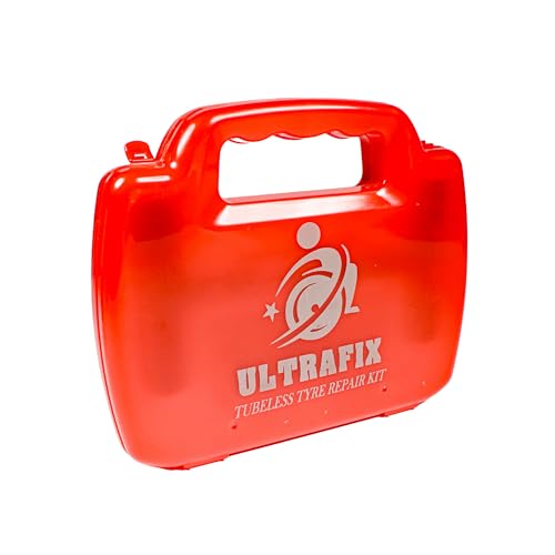 Image of Premium Tubeless Tyre Puncture Repair Kit - Heavy Duty Metal Tools with 10 Repair Strips, Safety Cutter & Allen Key for Car