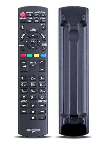 GOUYESHO Neu N2QAYB000830 Fernbedienung für Panasonic Smart TV, Kompatibel mit TX-L24XW6 TX-L32BL6B TX-L39E6BK TX-39ASW504 TX-L42E6EK TX-42AS500E TX-L42E6YK TX-50AS500Y TX-L50BLW6