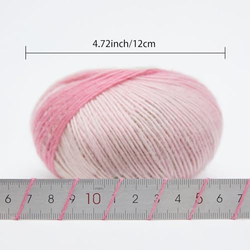 Image of NICEEC 3 Skeins Rainbow Soft Yarn 100% Wool Gradient Multi Color Yarn for Crocheting Knit Total Length 180mx3(196ydsx3,50gx3)-6#