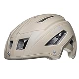 ZOL Z Predator Certified Bicycle Helmet MTB Mountain Adult Bike Helmets Lightweight Cycling Bike Helmets for Adults Men and Women Comfort with Pads and Visor (Beige, Small/Medium)