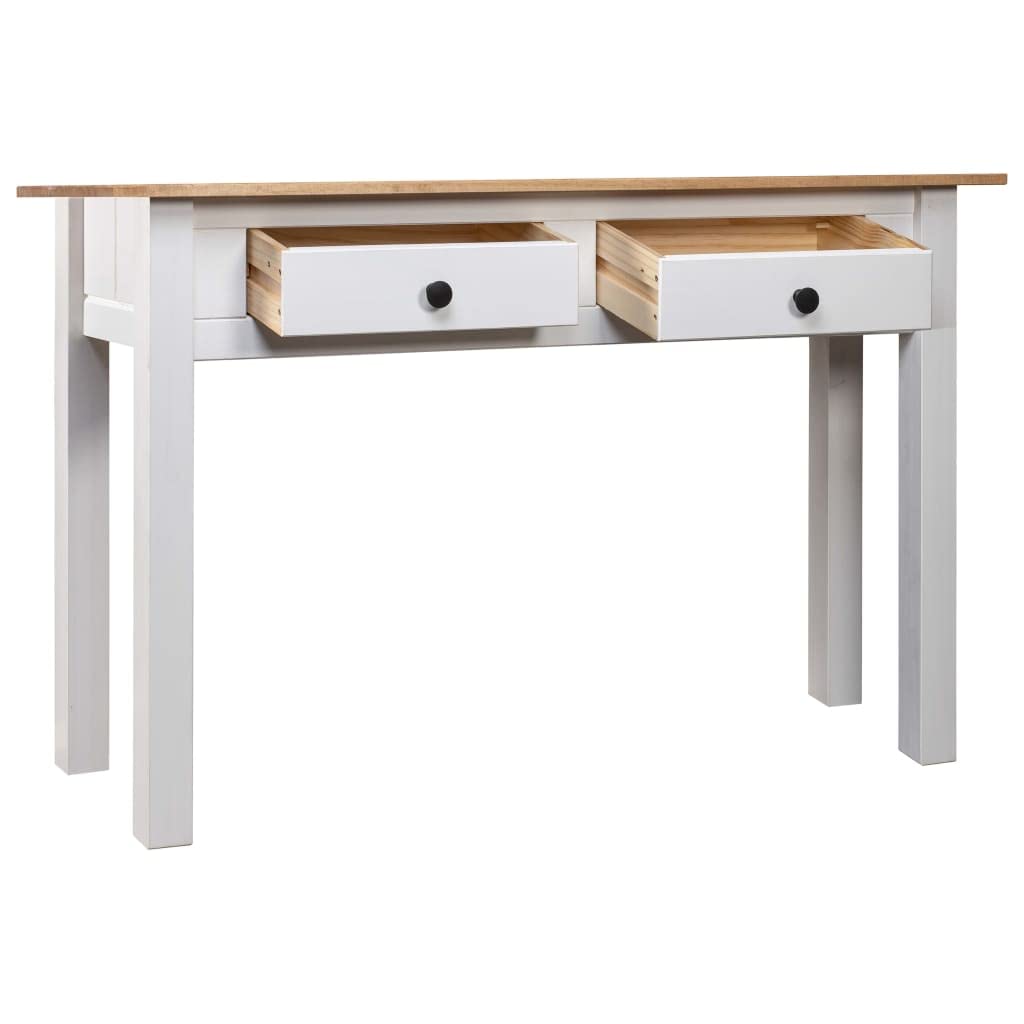 Tavolo consolle in legno di pino, 110 x 40 x 72 cm, colore: bianco