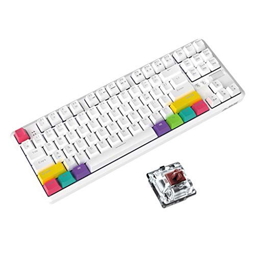 caralin 87 Keys Bluetooth Wired/Wireless Mechanical Keyboard for Ajazz K870T with RGB Mechanical Keyboard