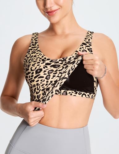 Image of THE GYM PEOPLE Womens' Sports Bra Longline Wirefree Padded with Medium Support