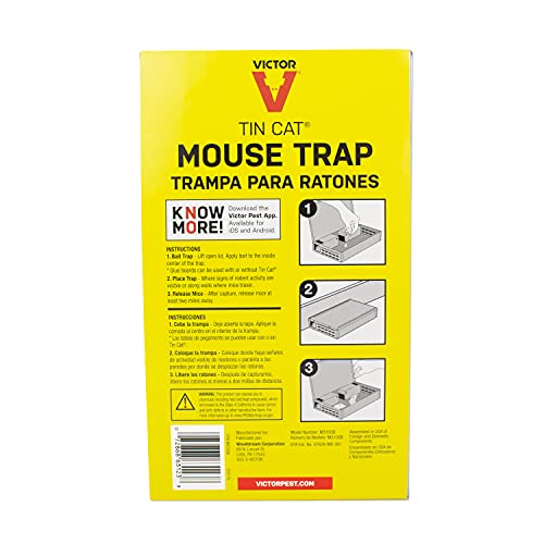 Victor M310Gb Tin Cat Mouse Trap With Glue Boards, 1 2, Silver #TOP3