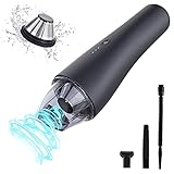 【USB Bequemes Aufladen Autostaubsauger】Sie können einfach ein USB-Ladegerät überall verwenden und mit Leichtigkeit aufladen, eingebaute 3*2000mAh neue Generation von Lithium-Ionen-Akkus, die einen kontinuierlichen Betrieb für mehr als 20 Minuten ermöglicht und braucht 3-4 Stunden, um jedes Mal vollständig geladen zu werden, Er hat auch eine Batterieanzeige, die die verbleibenden Batterieladestand anzeigt.