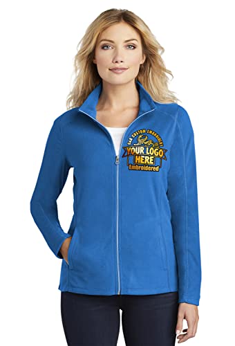 Women's Full-Zip Micro-Fleece Jacket. Custom logo or Text Embroidered.