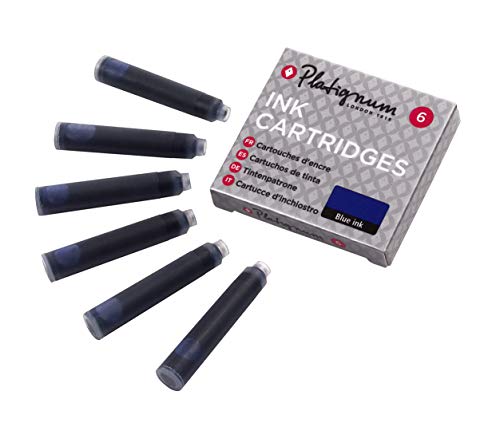 Platignum 50519 - Cartucho para pluma estilográfica (6 unidades), color azul Cover