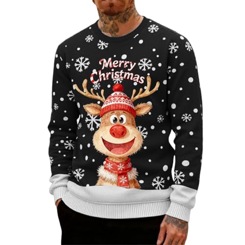 Christmas Sweater, Weihnachtspullover Herren Lustig Ugly...