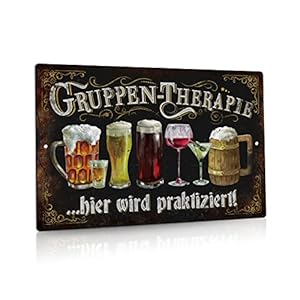 Putuo Decor Gruppentherapie Vintage Metallschild 20x30cm